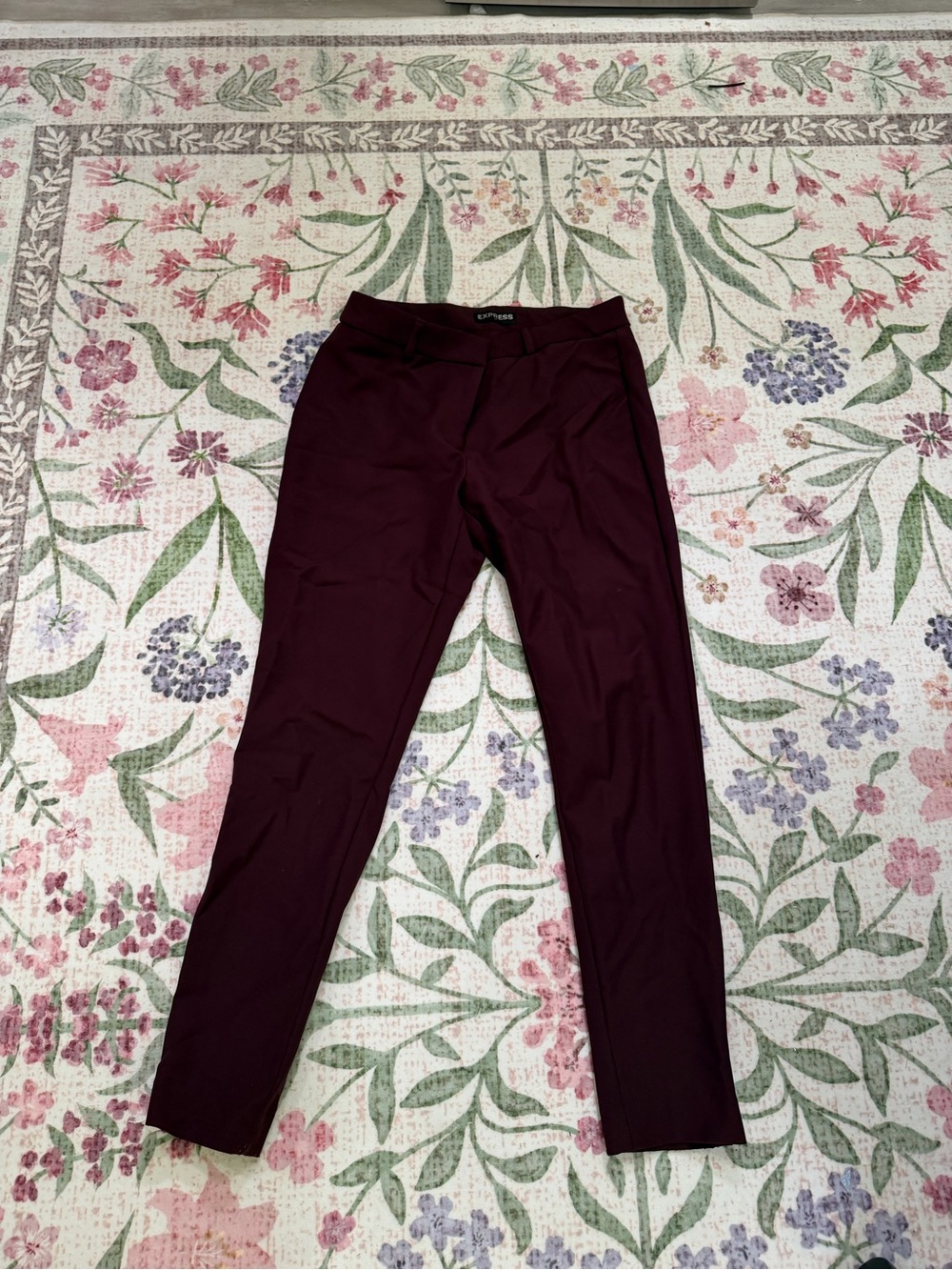 Express Wine Skinny Dress Pants
